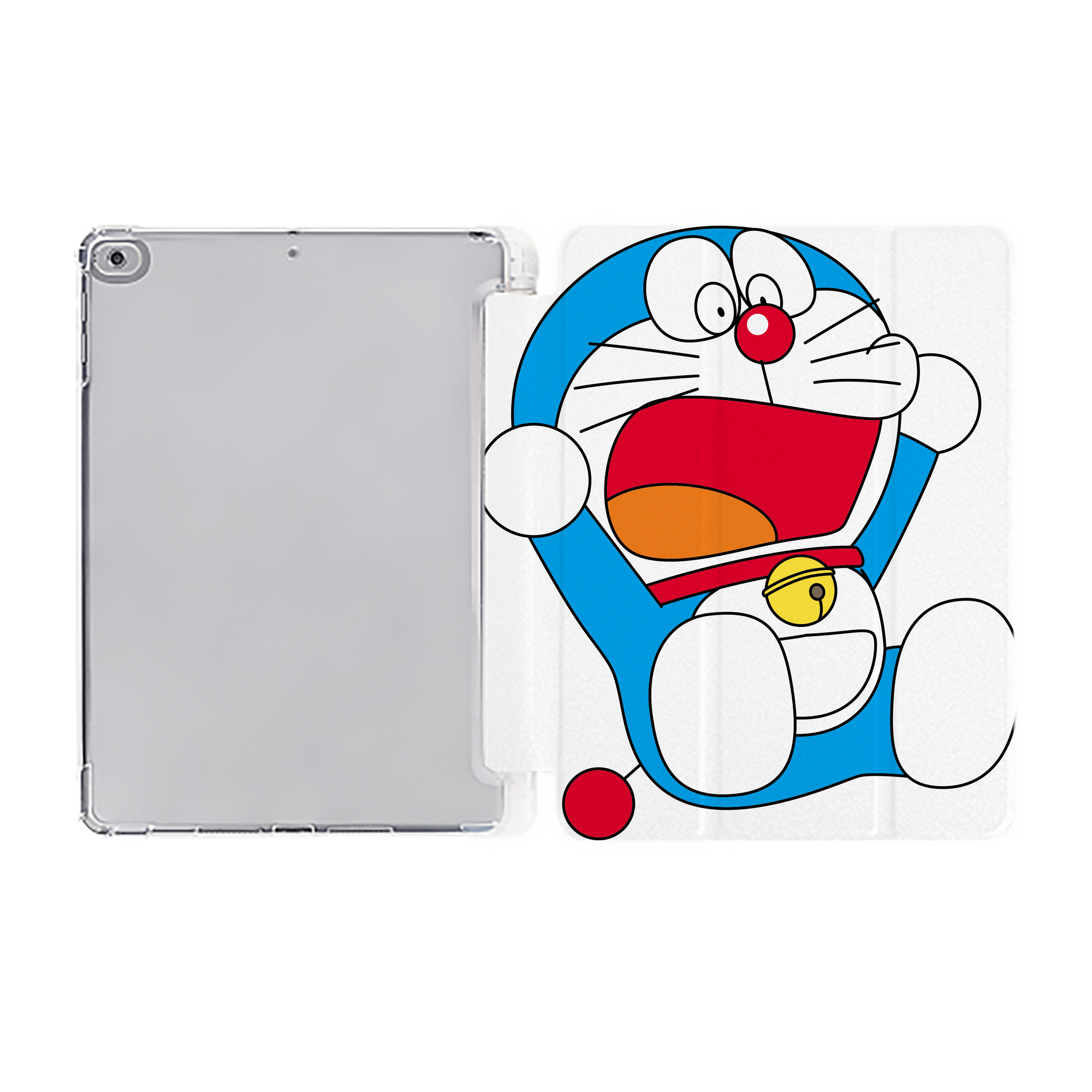 （画像用） ドラえもん Doraemon IPad ケース ペン収納付き 三つ折りスタンド PUレザー×シリコン 対応機種9.5/10.5/10.9インチ